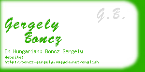 gergely boncz business card